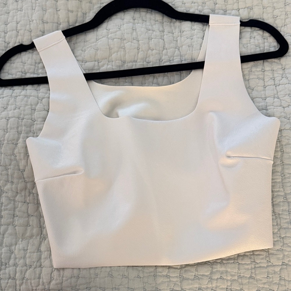 Commando White Square-Neck Crop Tank